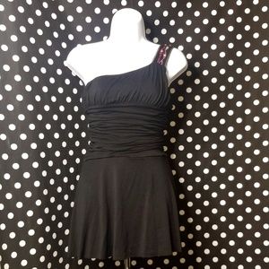 Free People One Shoulder Dress with button detail